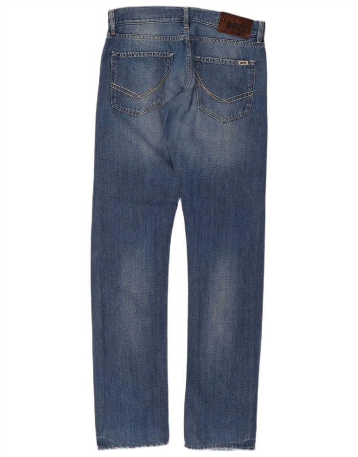 Rifle Damen Straight Jeans W28 L33 Blaue Baumwolle