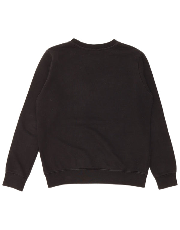 Pyrex Womens Graphic Oversized Sweatshirt Pullover UK 10 Small Schwarze Baumwolle
