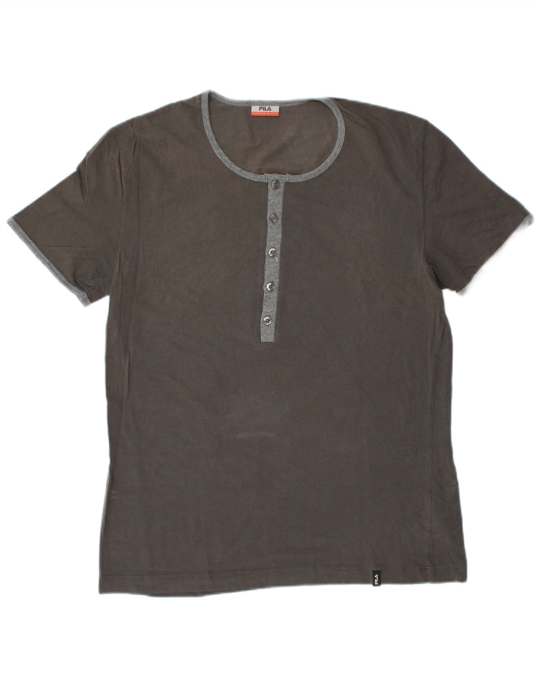 FILA Herren T-Shirt Top XL Grau Baumwolle