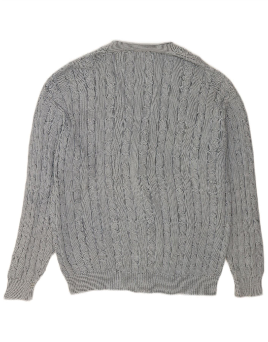Stefanel Herren-Strickjacke, groß, aus blauer Baumwolle