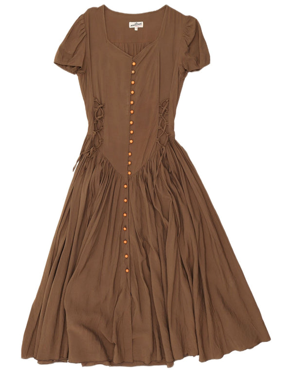 La Madeleine Damen Maxikleid UK 14 Large Braun