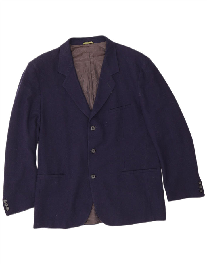 Roccobarocco Herren-Blazer mit 3 Knöpfen, Gr. 40, Marineblau