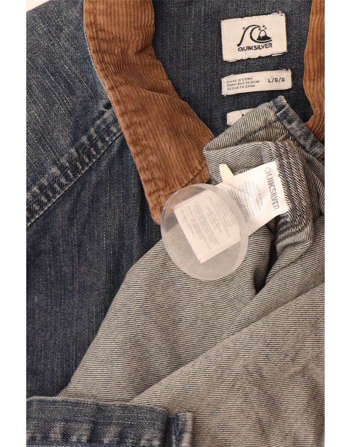 QUIKSILVER Herren-Jeanshemd, große blaue Baumwolle