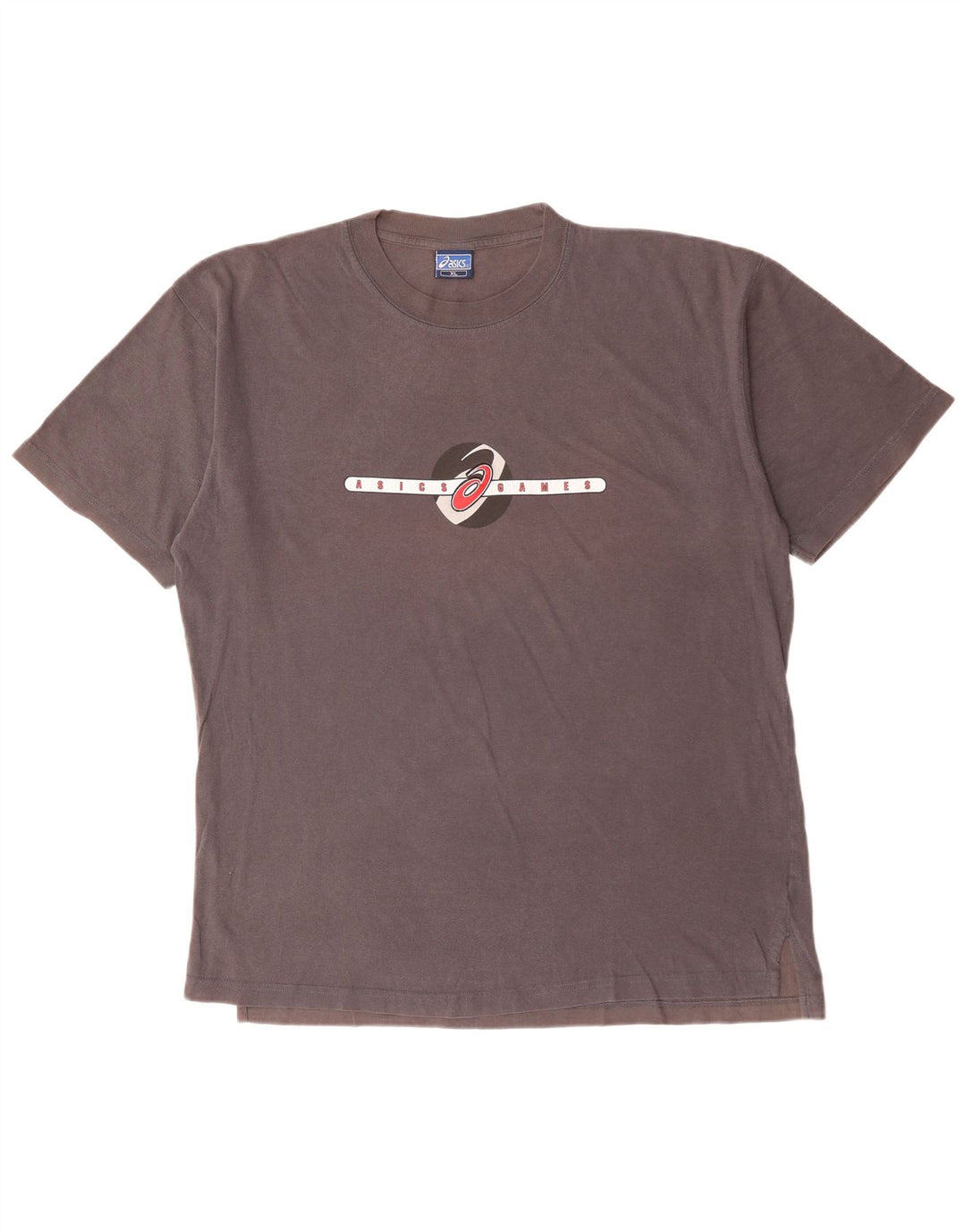 Asics Herren Grafik T-Shirt Top XL Grau Baumwolle