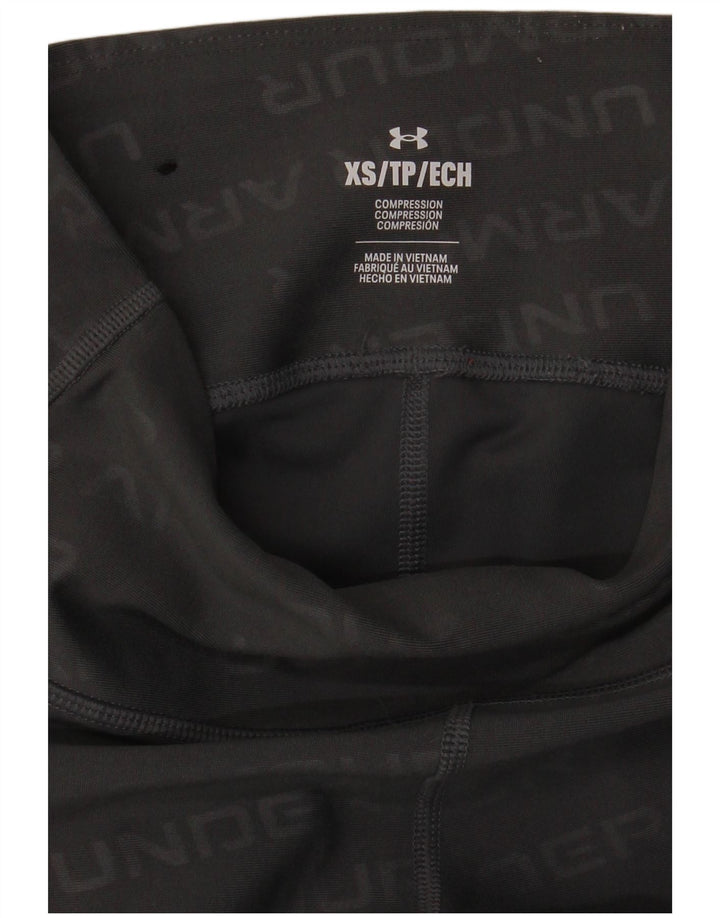 Under Armour Damen Kompressions-Grafik-Leggings UK 6 XS Grau