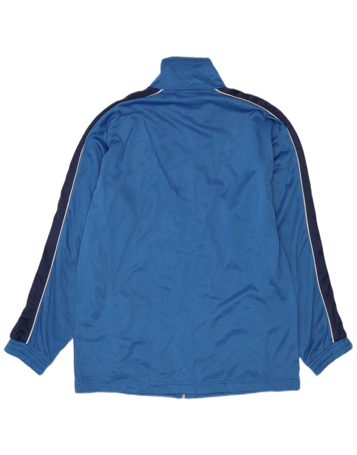 Reebok Herren-Trainingsanzug-Top-Jacke aus mittelblauem Colourblock-Polyester