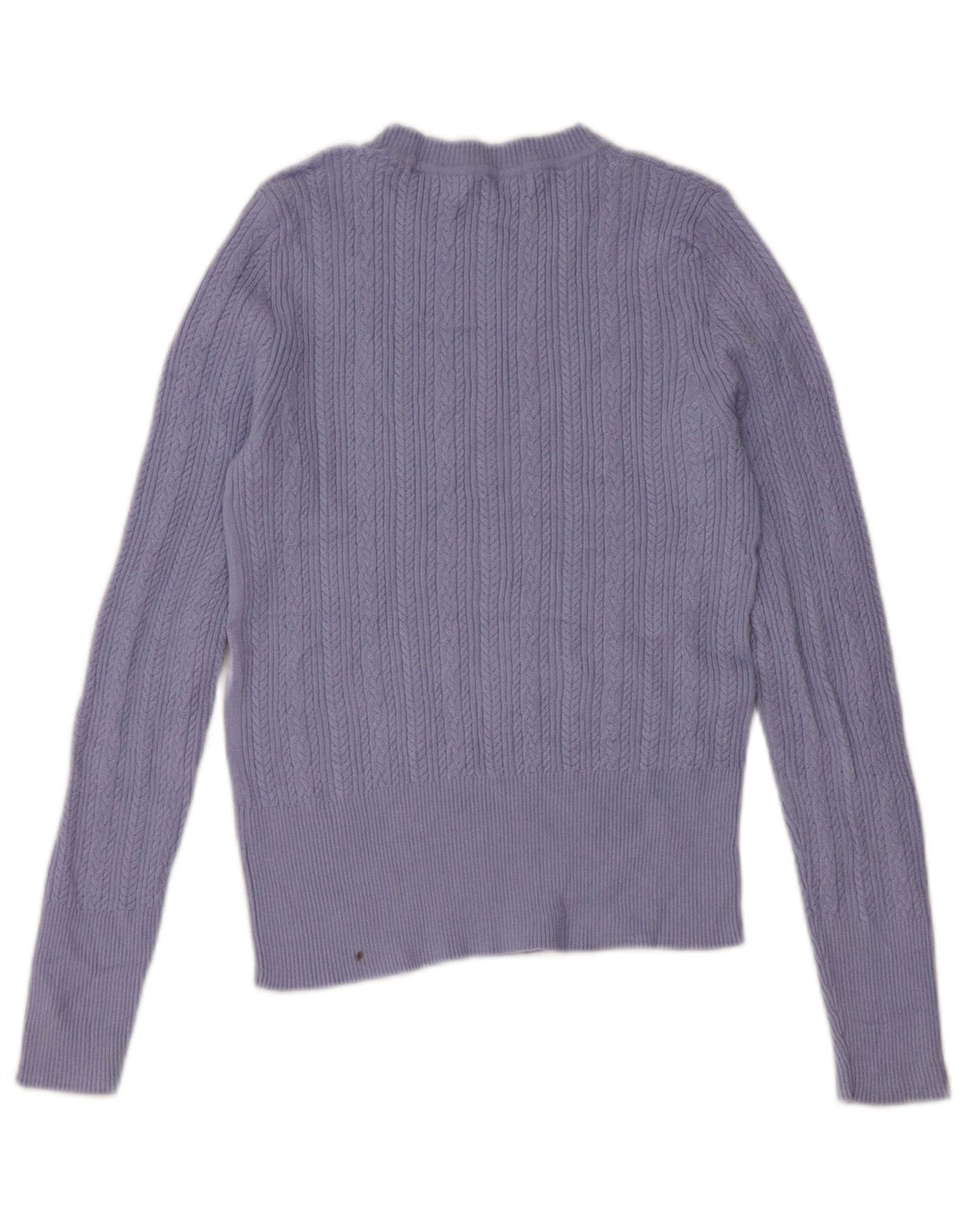 Marks & Spencer Damen-Pullover mit Rundhalsausschnitt, Gr. 8, Blau, Viskose