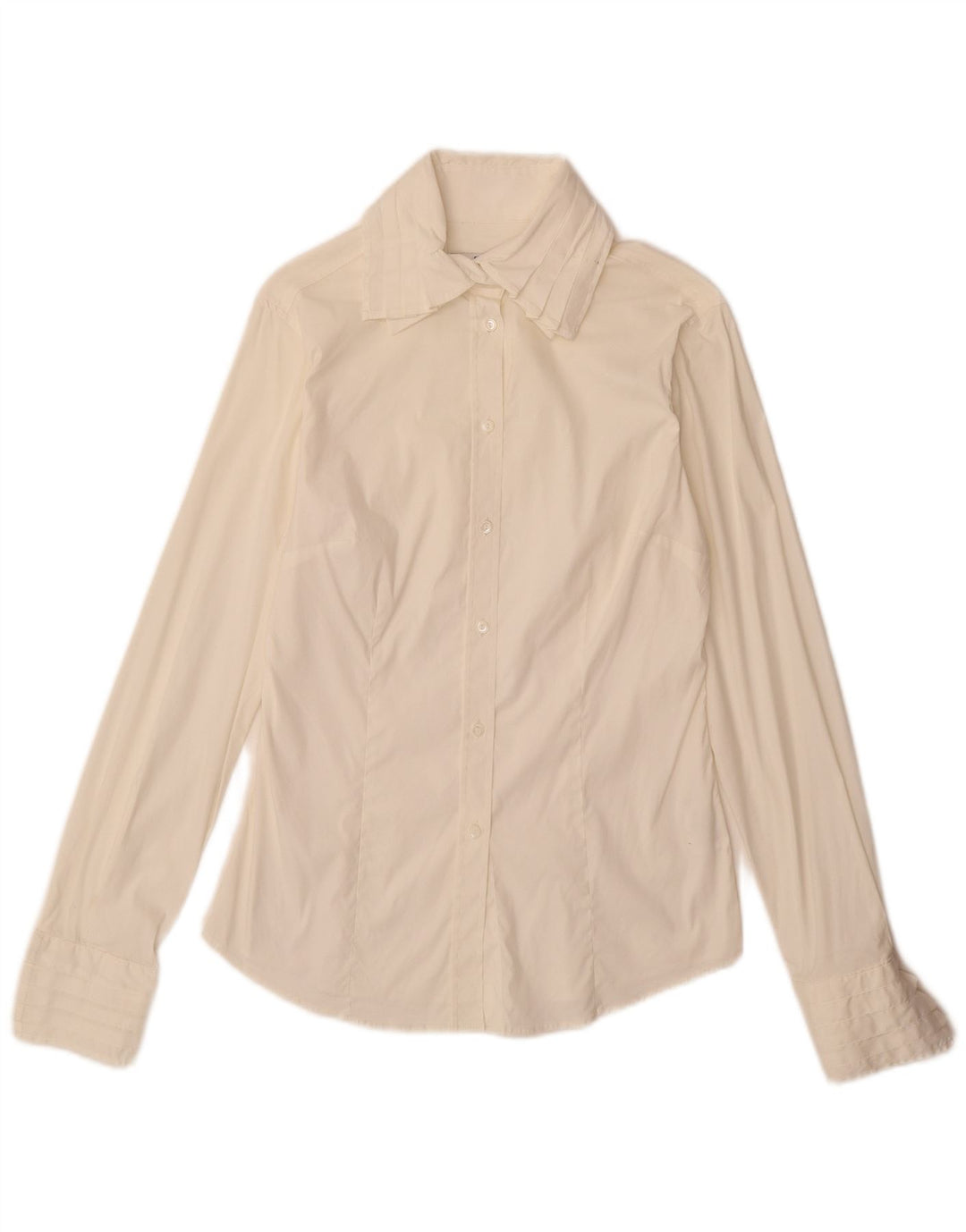 Gant Damenhemd UK 12 Medium Off White Cotton