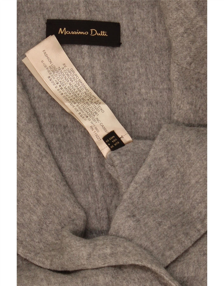 Massimo Dutti Damen zweireihige übergroße Blazerjacke EU 36 XS Grau