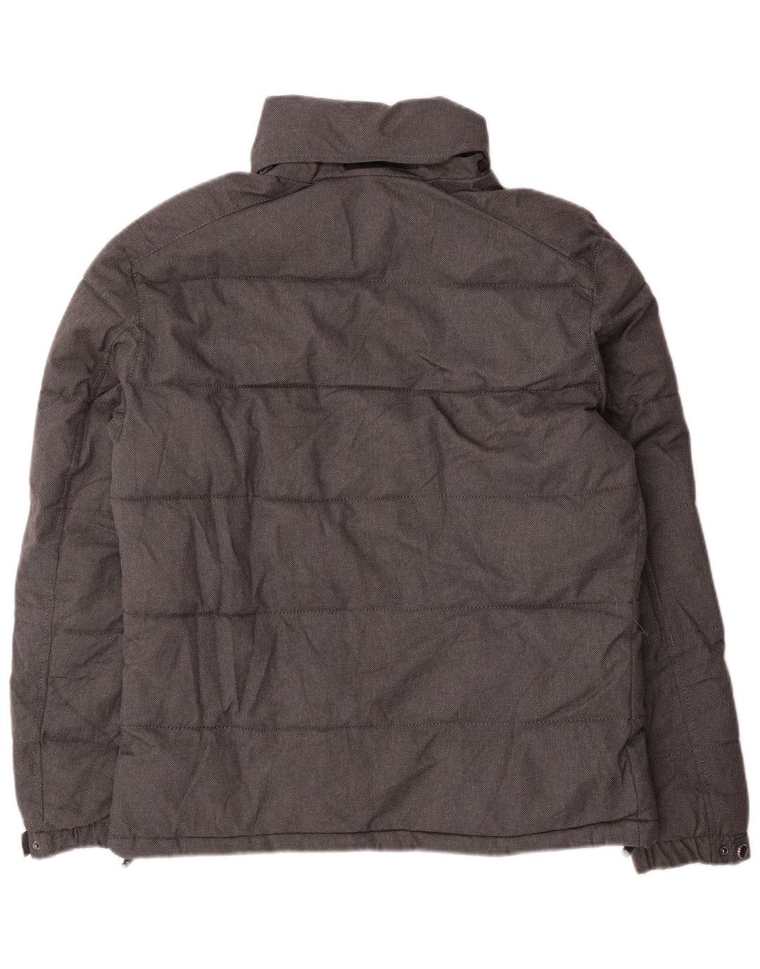 Zara Herren Wattierte Jacke UK 36 Small Grau Polyester
