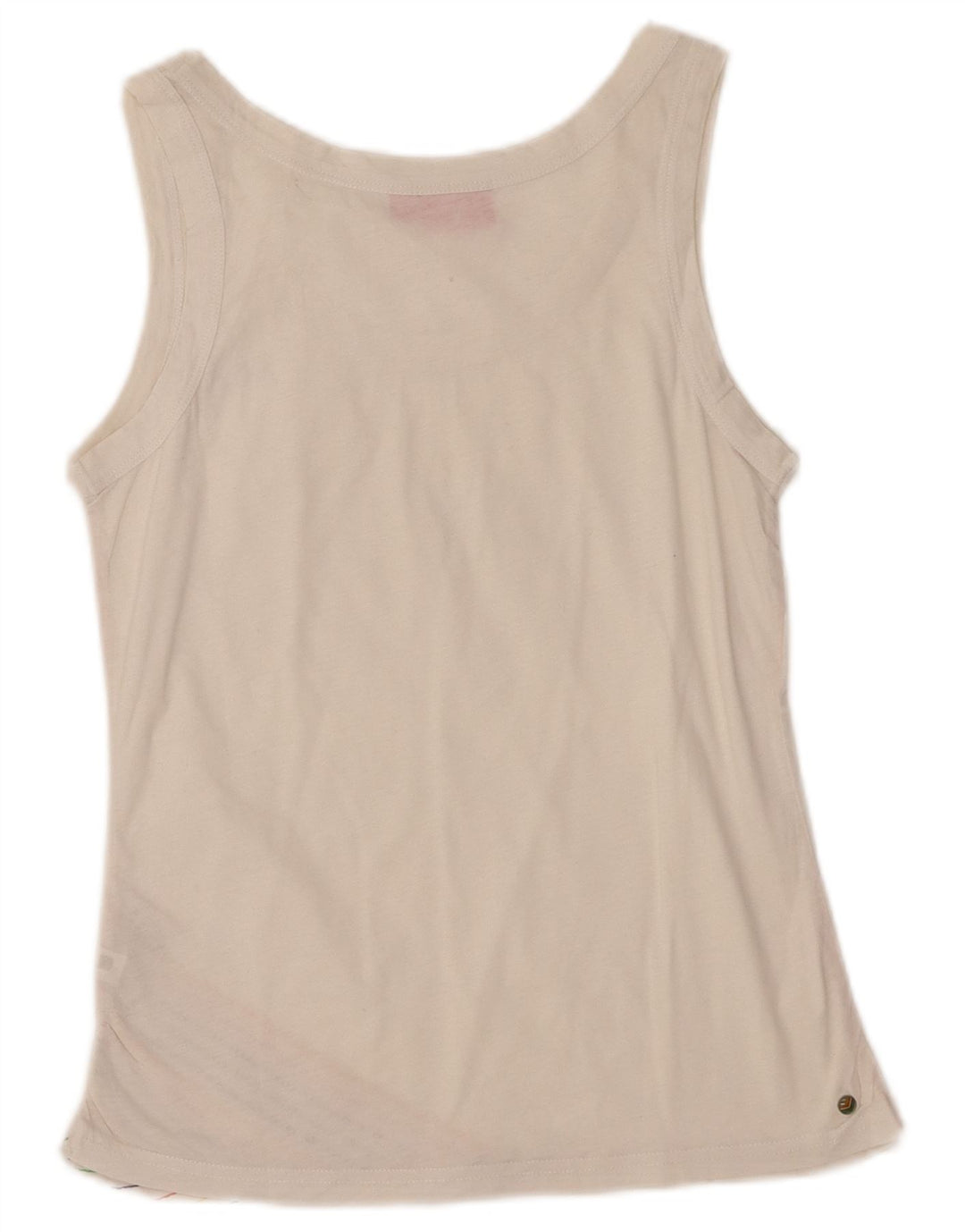 PUMA Damen Weste Top UK 10 Small weiß gestreift Baumwolle