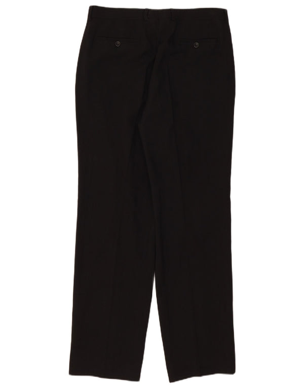 Armani Collezioni Herren gerade Anzughose IT 52 Large W34 L32 Schwarz