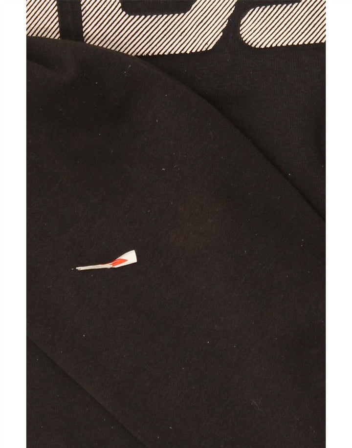 Fila Herren Grafik-Sweatshirt-Pullover aus mittelschwarzer Baumwolle