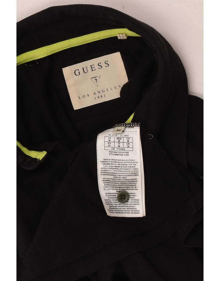 Guess Herren-Poloshirt mit Grafik, mittelschwarz, Baumwolle