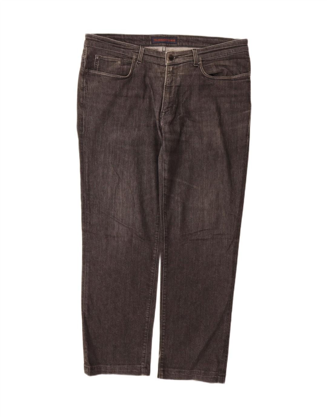 TRUSSARDI Mens Straight Jeans W38 L30 Grey Vintage Trussardi and Second-Hand Trussardi from Messina Hembry 