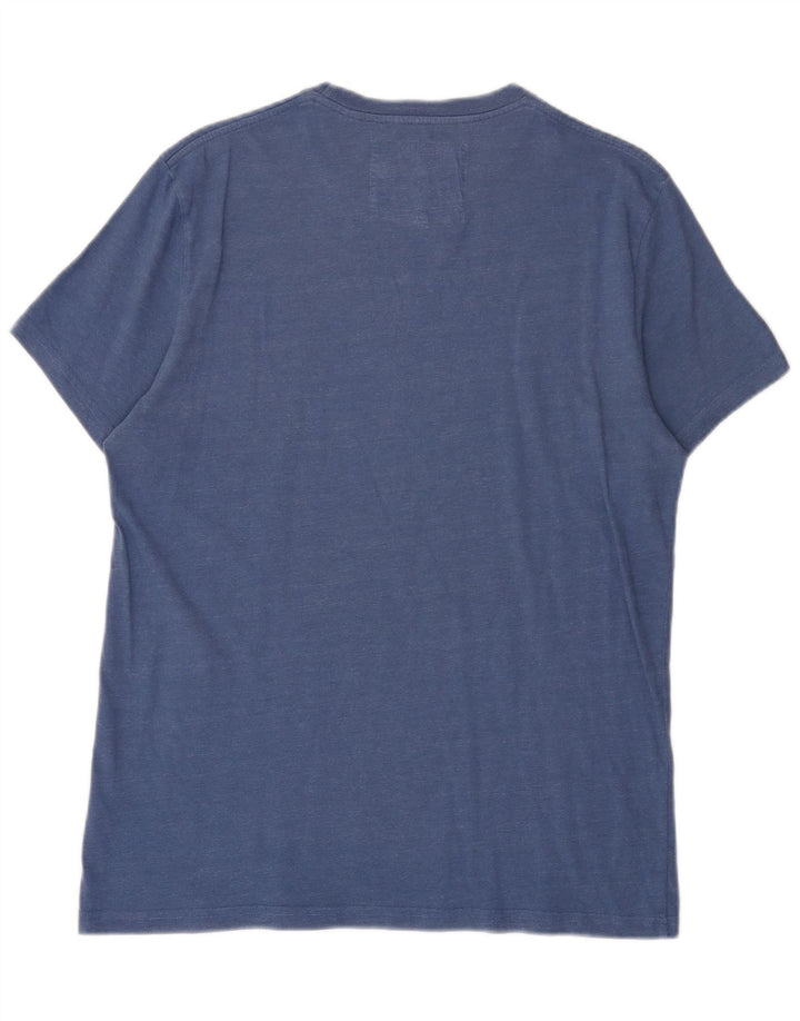 Jack Wills Herren-T-Shirt mit Grafik, mittelblaue Baumwolle