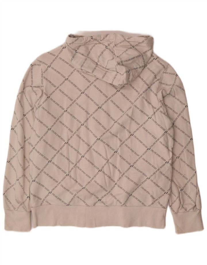 LOTTO Herren-Kapuzenpullover mit grafischem Reißverschluss, mittelweiße Baumwolle