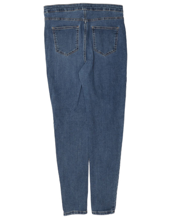 Marks & Spencer Damen Super Skinny Jeans UK 14 Large W32 L30 Blaue Baumwolle