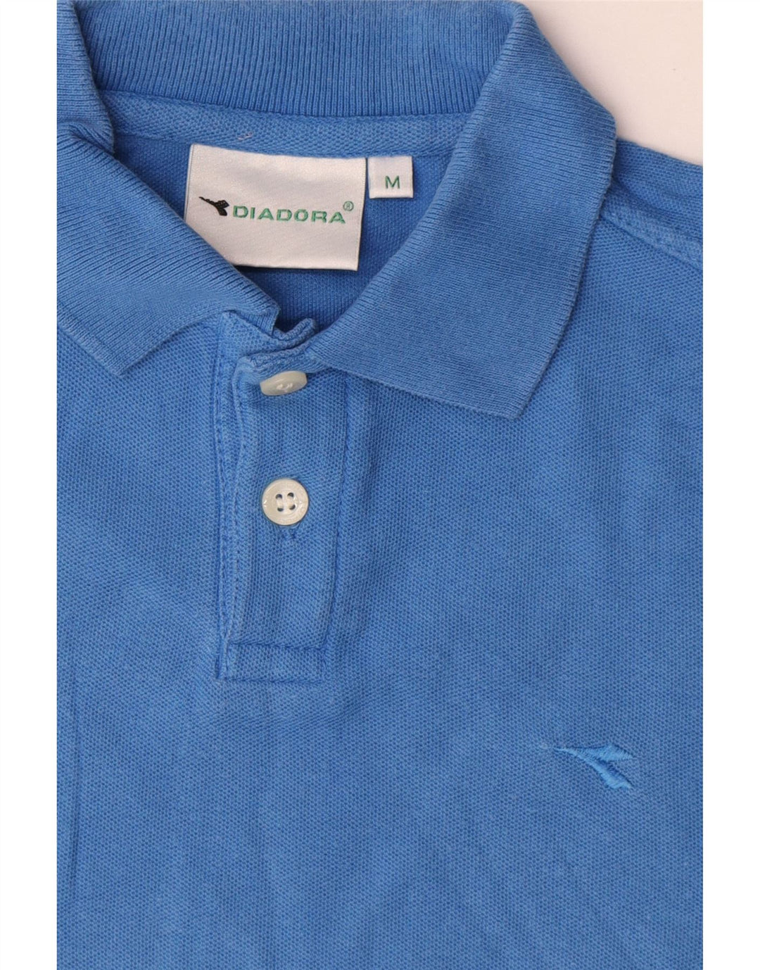 DIADORA Poloshirt für Jungen, 7–8 Jahre, mittelblaue Baumwolle