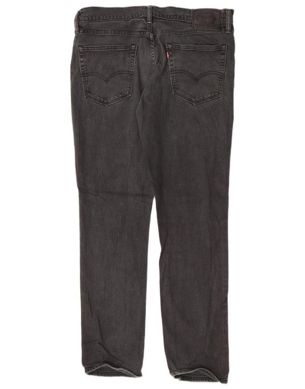 Levi's Herren Slim Jeans W36 L32 Schwarze Baumwolle