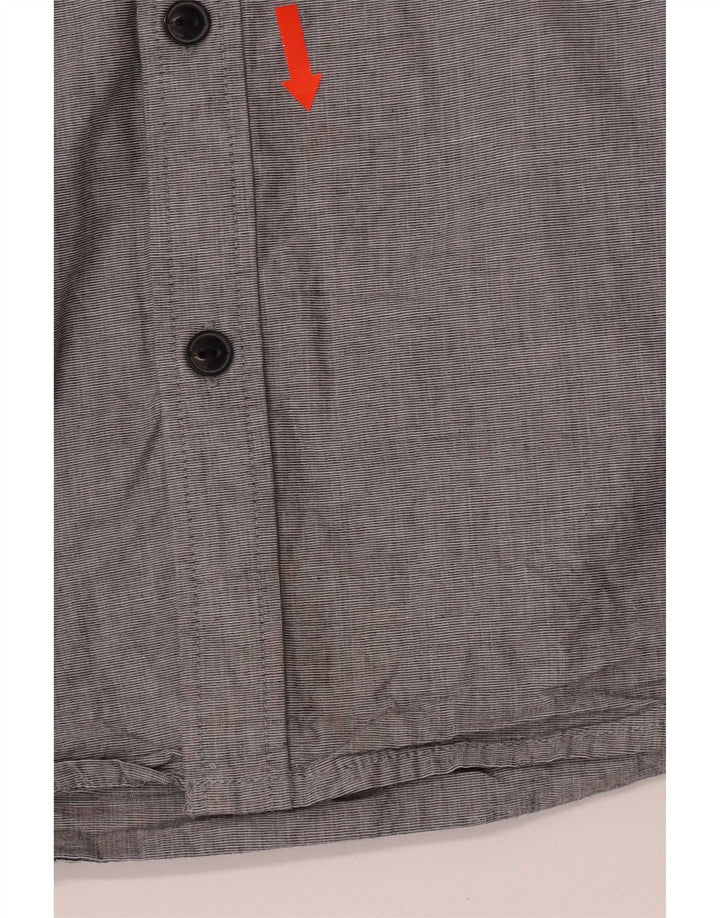 Jack & Jones Herren-Hemd mit Rollkragen, Größe S, Grau, Baumwolle