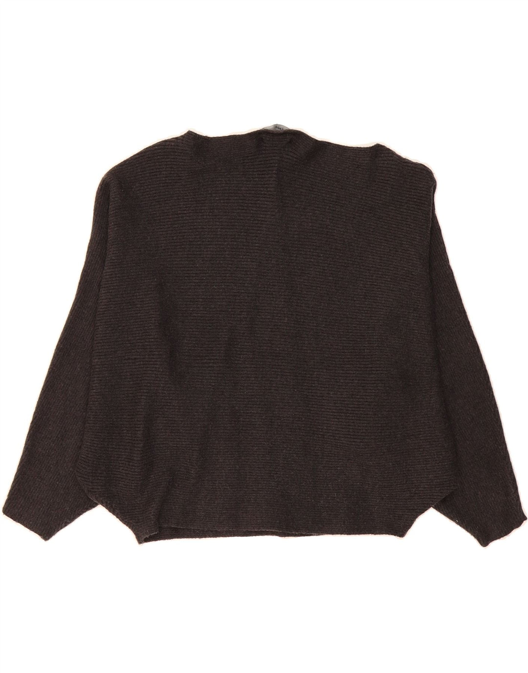 ZARA Womens Crop Batwing Boat Neck Jumper Sweater UK 12 Medium Grey Vintage Zara and Second-Hand Zara from Messina Hembry 
