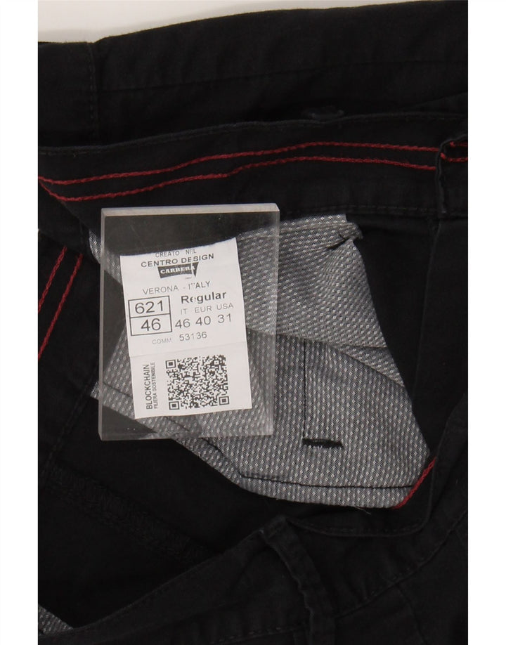 CARRERA Mens Regular Chino Shorts W36 Large Black Cotton