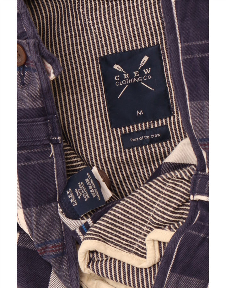 CREW CLOTHING Herren-Cargo-Shorts, Größe M, W32, marineblau, kariert, Baumwolle