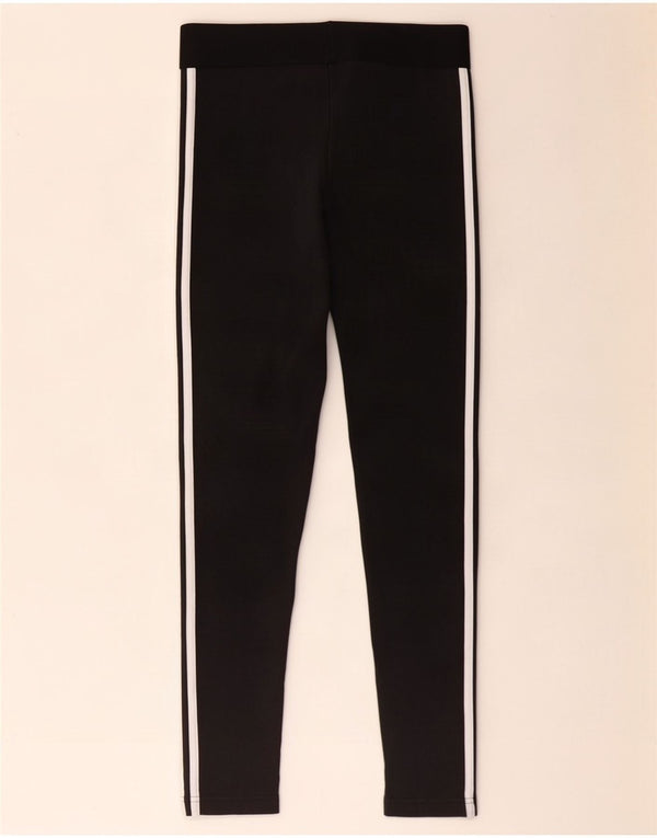 Adidas Damen Leggings UK 12/14 Medium Schwarz
