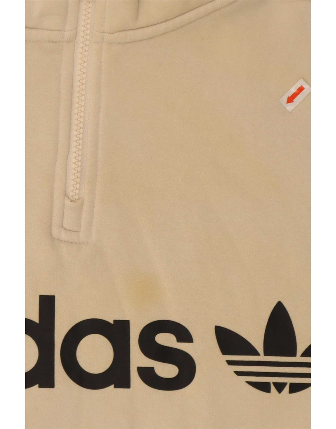 Adidas Damen Übergroßer Grafik-Sweatshirt-Pullover UK 12 Mittelbeige