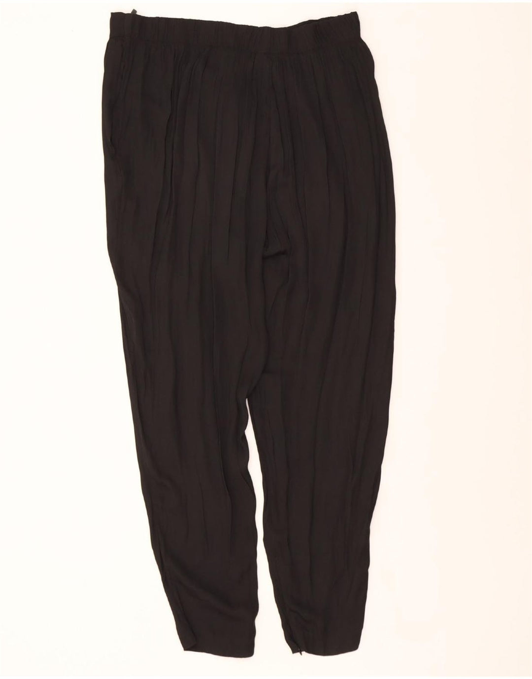 BENETTON Womens Slim Casual Trousers UK 12 Medium W32 L27 Black Polyester Vintage Benetton and Second-Hand Benetton from Messina Hembry 