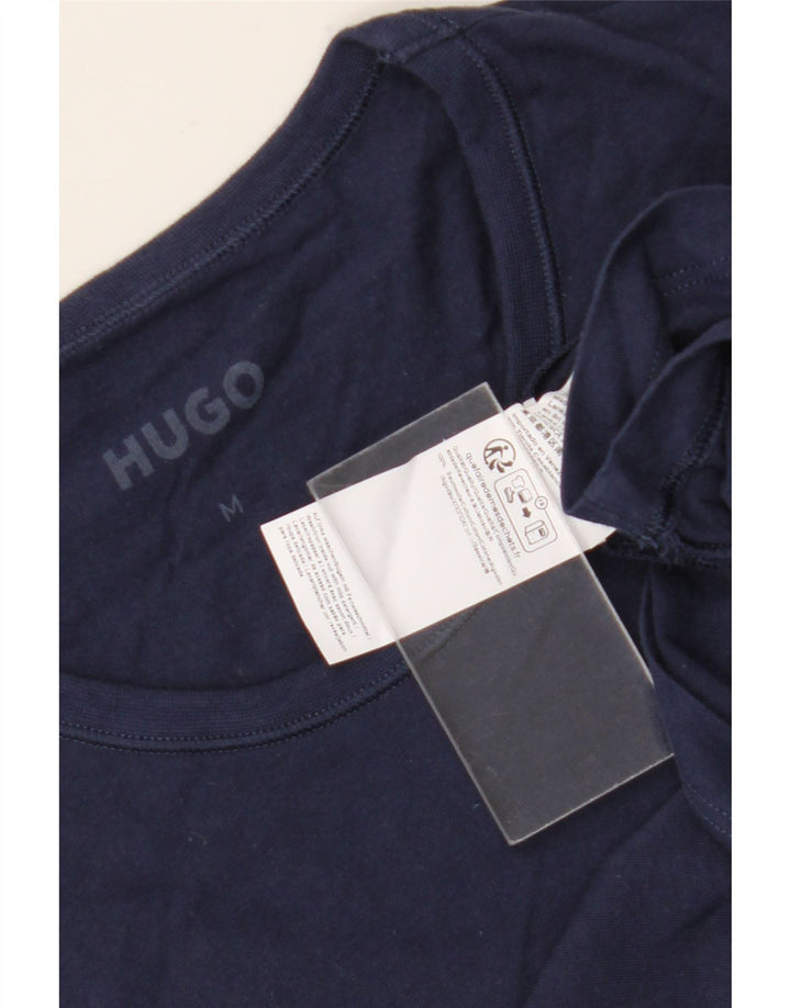 Hugo Boss Herren T-Shirt Top Medium Marineblau Baumwolle