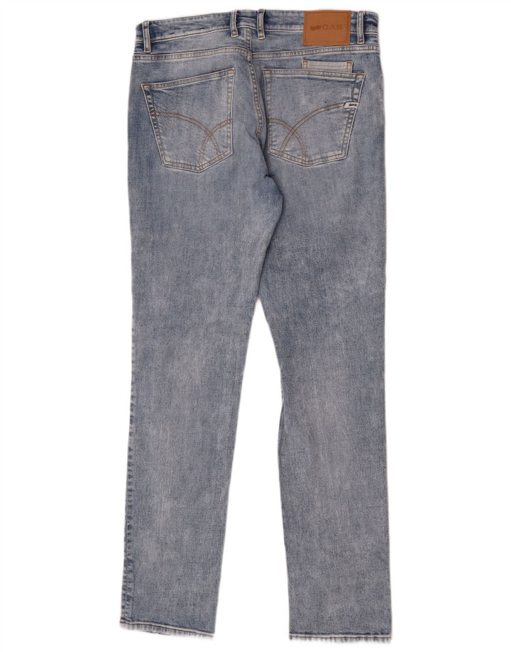 Gas Herren Slim Jeans W33 L32 Blaue Baumwolle