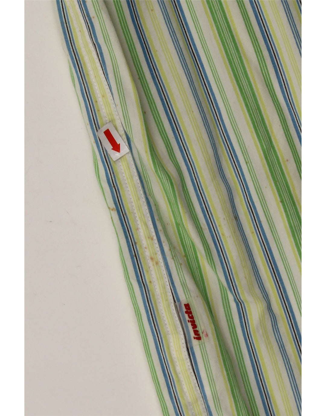 INVICTA Herren-Kurzarmhemd, groß, grün gestreift, Baumwolle