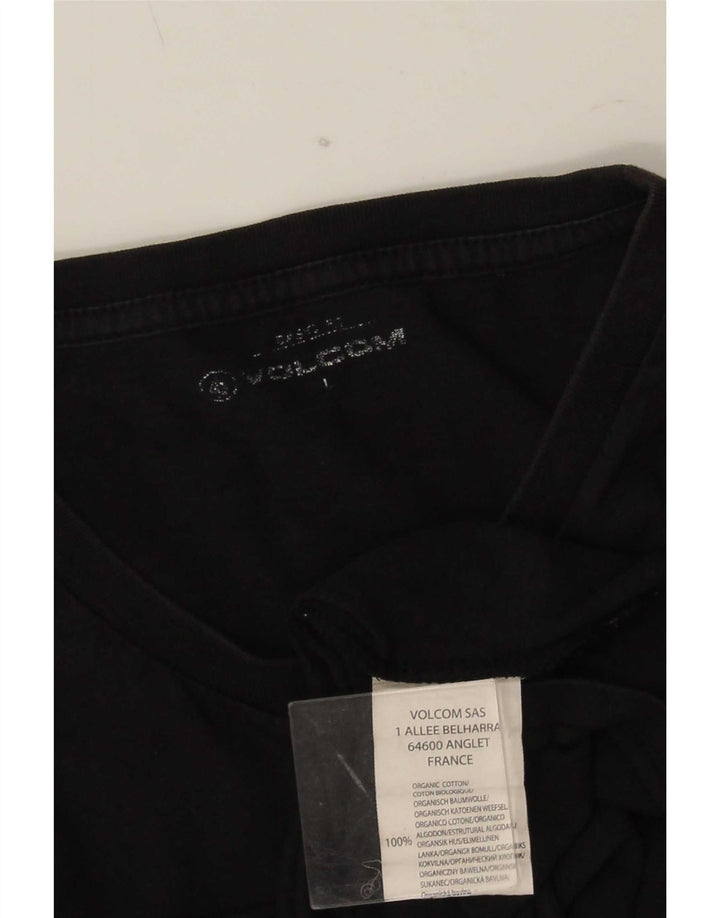 Volcom Herren-T-Shirt mit Grafik, groß, aus schwarzer Baumwolle