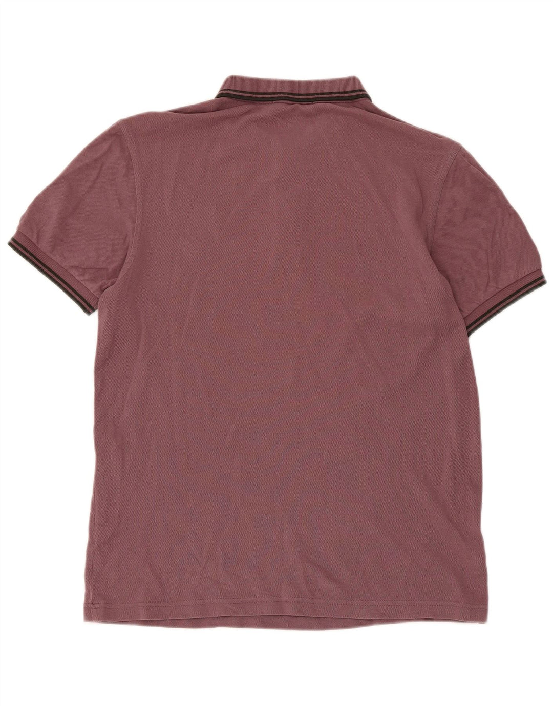 Fred Perry Herren-Poloshirt aus mittelbraun gestreifter Baumwolle