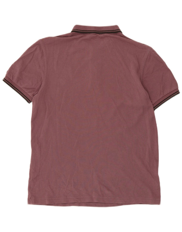 Fred Perry Herren-Poloshirt aus mittelbraun gestreifter Baumwolle