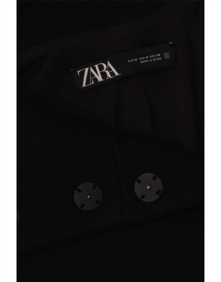 Zara Damen Übergroßer Mantel UK 14 Medium Schwarz