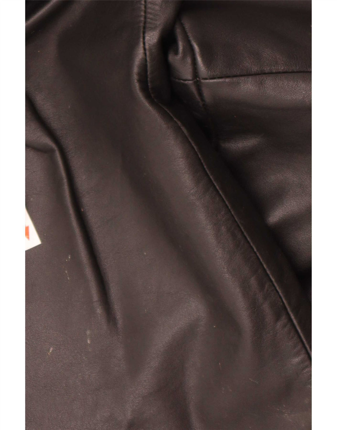Vintage Herren gerade Lederhose W34 L32 Schwarz
