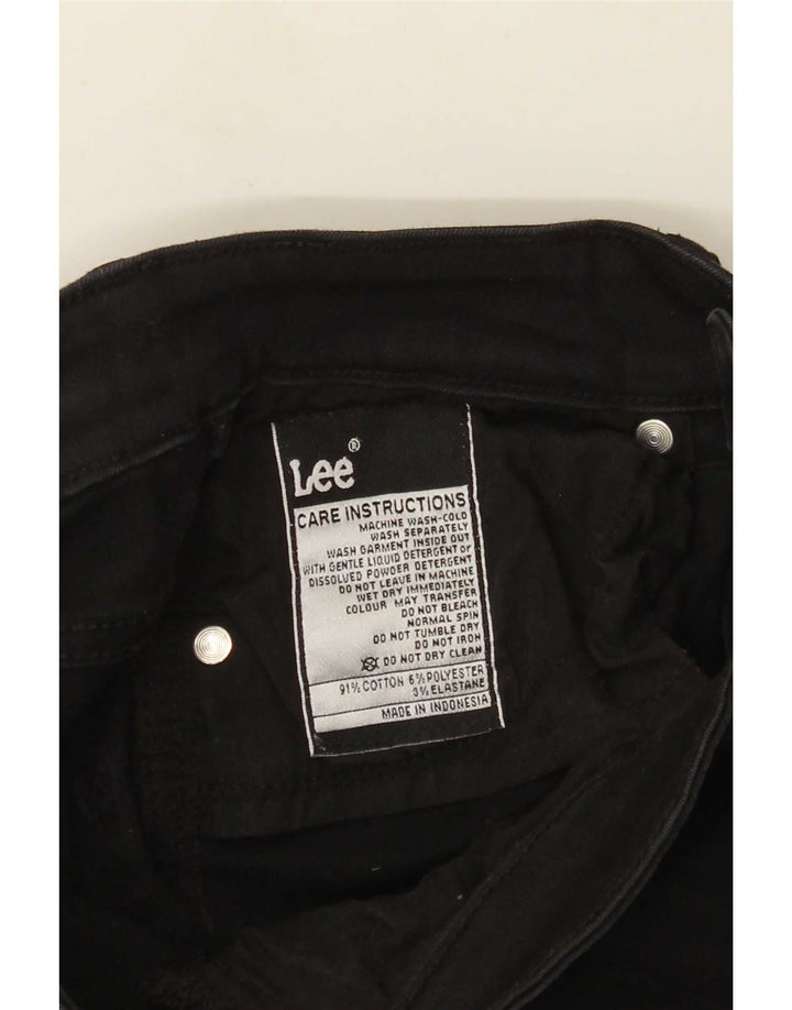 Lee Damen Skinny Jeans W26 L30 Schwarze Baumwolle