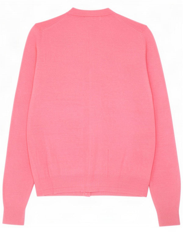 Marks & Spencer Damen Strickjacke UK 12 Mittelrosa Viskose