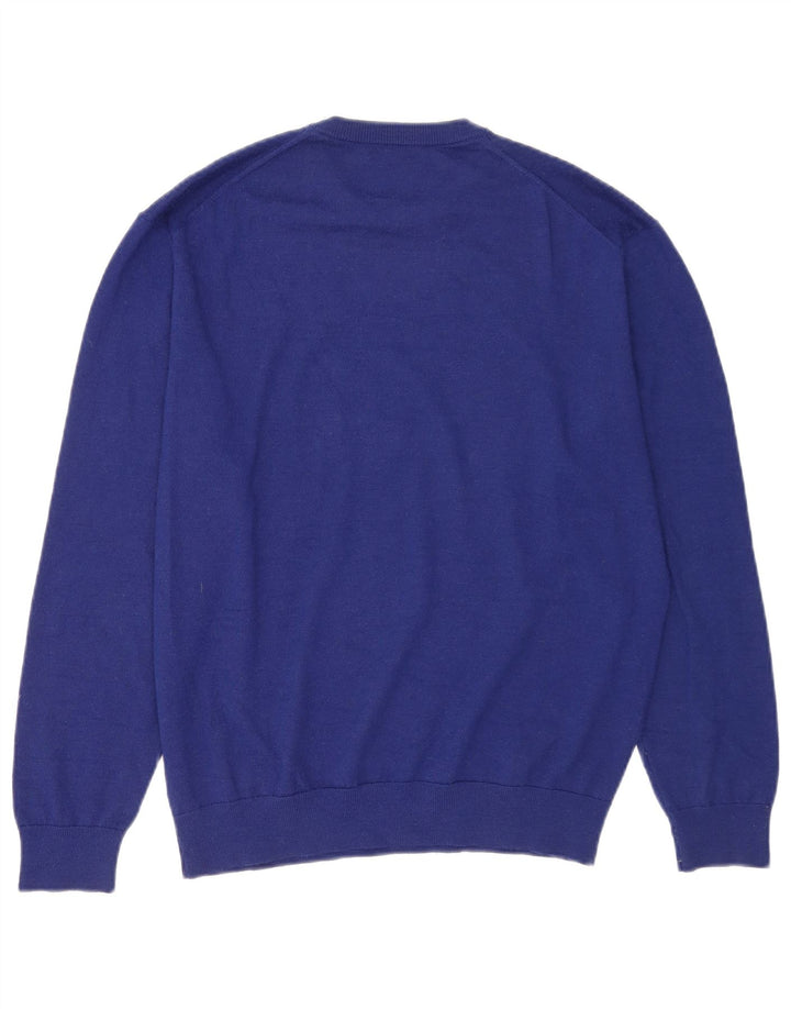 Zara Herren-Pullover mit Rundhalsausschnitt, Größe L, Blau