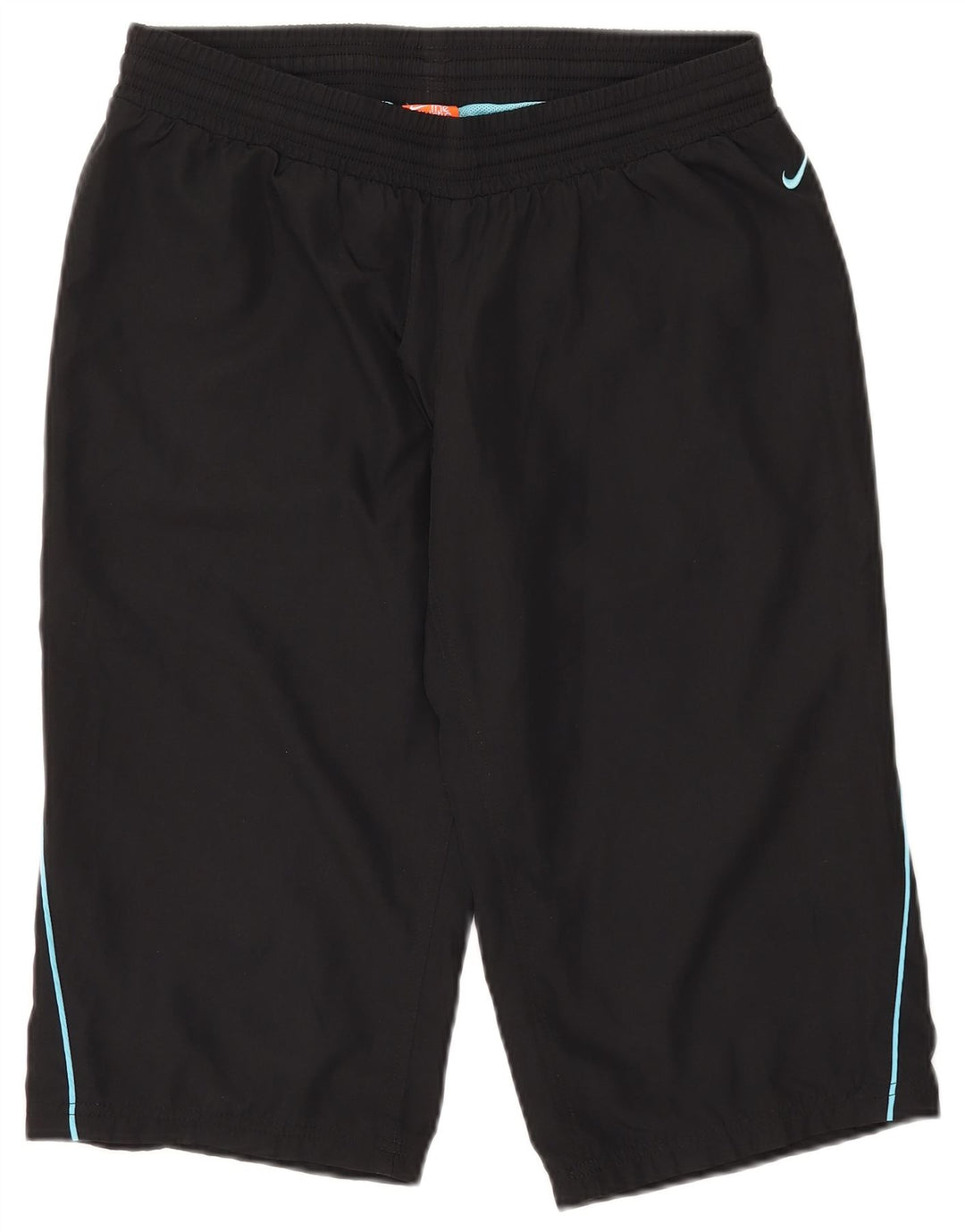 NIKE Damen Bermuda Sportshorts UK 12/14 Mittelschwarzes Polyester