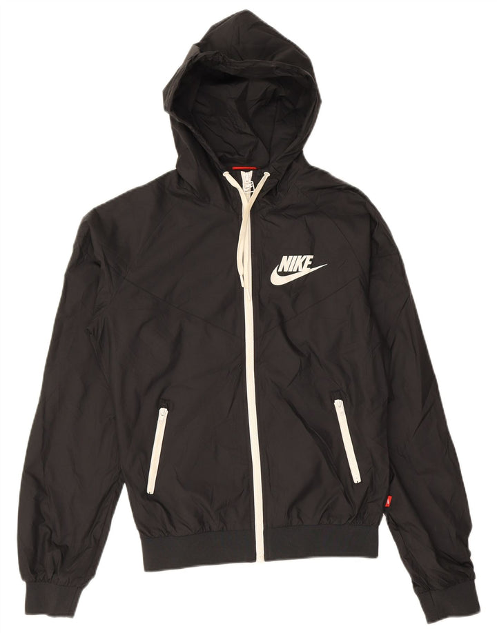 NIKE Herren-Trainingsanzug mit Kapuze, Jacke, Größe S, Schwarz, Polyester