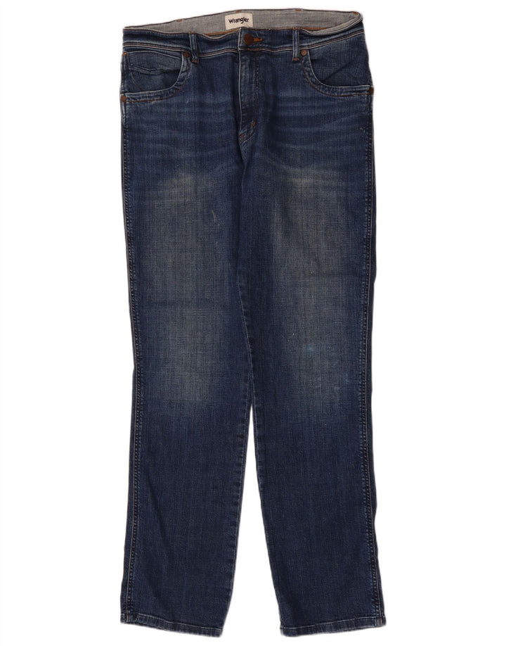 Wrangler Herren Texas Straight Jeans W36 L34 Blaue Baumwolle