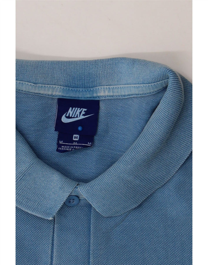 NIKE Mens Polo Shirt Medium Blue Cotton Vintage Nike and Second-Hand Nike from Messina Hembry 