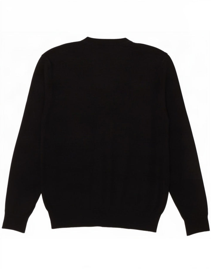Paul Smith Herren-Pullover mit Rundhalsausschnitt, groß, aus schwarzer Baumwolle