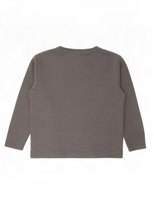 Zara Damen Top Langarm UK 12 Mittelgrau