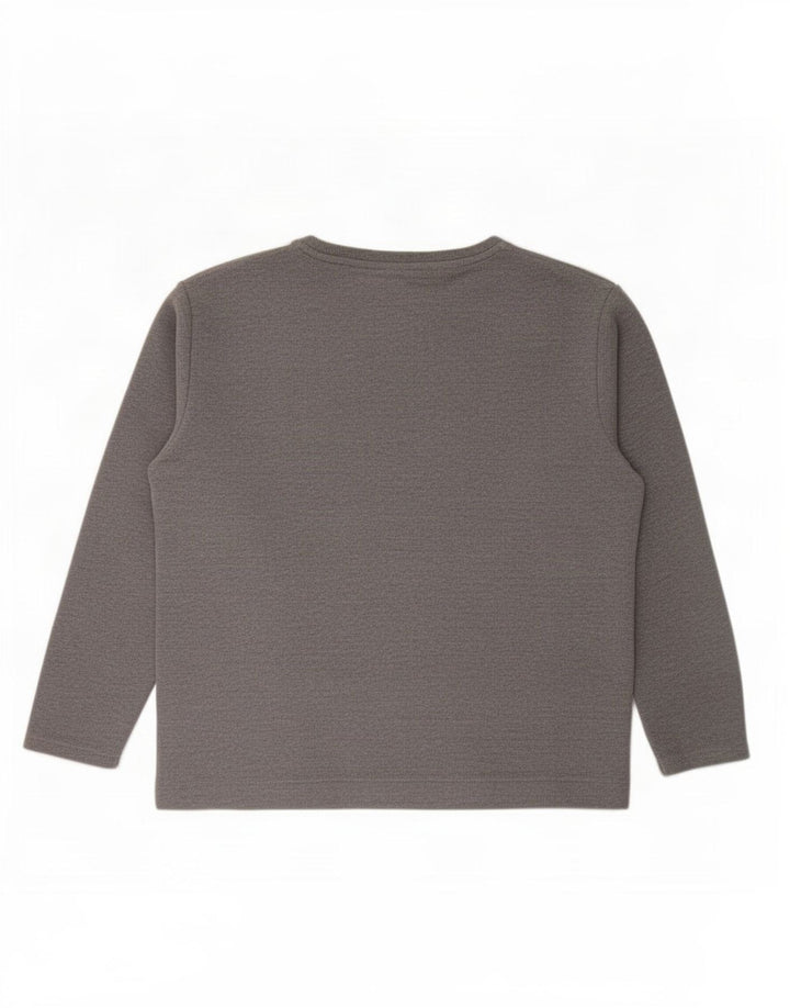 Zara Damen Top Langarm UK 12 Mittelgrau