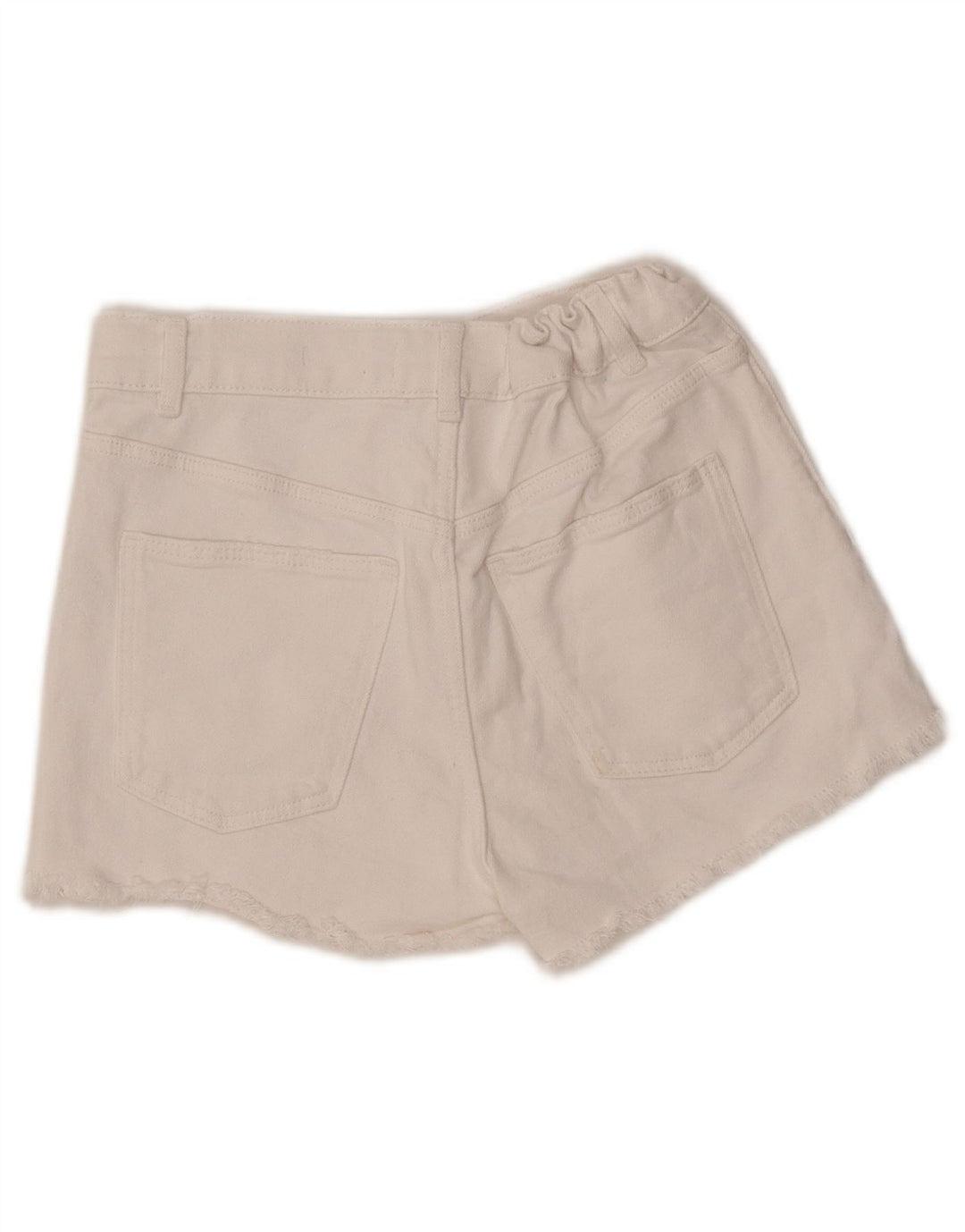ZARA Mädchen-Jeansshorts, 13–14 Jahre, W27, weiße Baumwolle